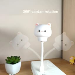 GGbingo Night Light USB/Remote Control LED Cute Cartoon Night Lamp Bear Kitten Light for Kid Bedroom Decor Bedside Lamp