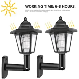2Pcs Solar Outdoor Light Garden Sunlight Wall Lamp Home Villa Balcony Wall Light Terrace Decorative Atmosphere Lights Energy