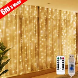 3M LED Curtain Garland on The Window USB String Lights Fairy Festoon Remote Control Christmas Wedding Decorations for Home Room