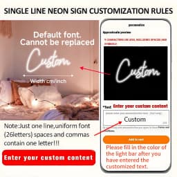 Custom Neon Sign LED First Name Light Kids Name Neon Personalized Sign Teenage Room Decor Neon Led Lamp for Bedroom Wall Decor