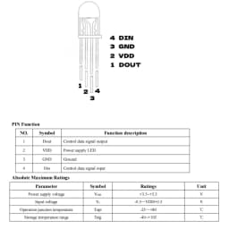 50PCS High-brightness WS2812B Plug-in Lamp Beads: F5RGB Built-in IC 5V Programmable Direct Insert 5MM Color Full-color LED