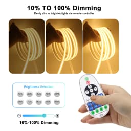 LED Dimmer Controller IR Remote/Tuya WIFI/Bluetooth/RF Touch Panel For 8MM PCB 110V 220V 288Leds/m 360LEDs/m No Wires COB Strip