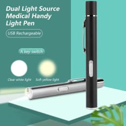 USB Rechargeable Medical Handy Pen Light Mini Nursing Flashlight LED Torch Lamp With Stainless Steel Clip Pocket Led Flashlight