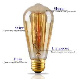 Retro Edison Bulb E27 220V 110V 40W ST64 G80 G95 T10 T45 Dimmable Ampoule Vintage Light Bulb Filament Incandescent Edison Lamp