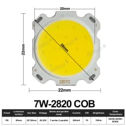 10-50pcs COB LED 3W 5W 7W 10W 12W 15W 18W 30W 36W Neutral Cold Warm White 13mm 20mm 28mm 1919 Chips Lamp SpotLight Downlight DIY