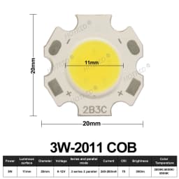 10-50pcs COB LED 3W 5W 7W 10W 12W 15W 18W 30W 36W Neutral Cold Warm White 13mm 20mm 28mm 1919 Chips Lamp SpotLight Downlight DIY