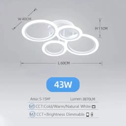Modern LED Chandelier Home Lighting Ring Ceiling Mount Chandelier Living Room Bedroom Lighting Lustre Ceiling Pendant Lamp