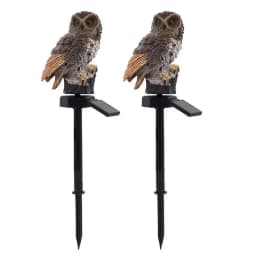 Solar Owl Ground Light LED Outdoor Courtyard Lamp Garden Light Waterproof Stake Light Pathway Decor Solar Patio Ground Lantern