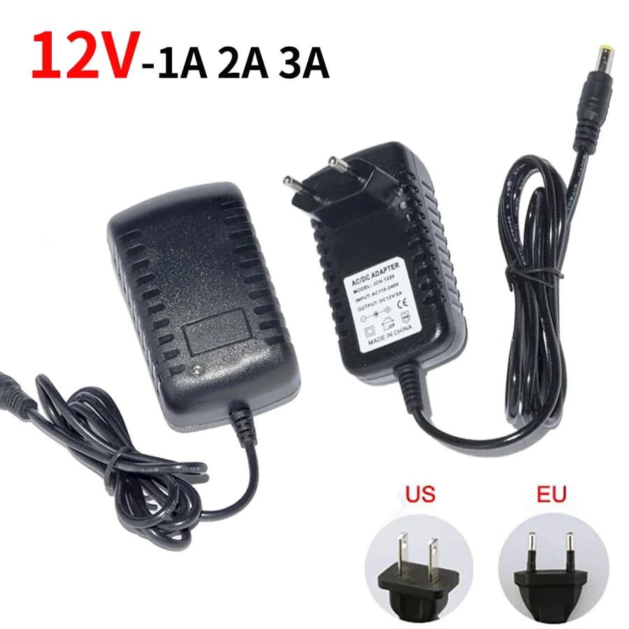 12 Volt Power Supply Transformer AC 110V 220V To DC 12V EU US Power Adapter Source Charger Converter DC12V 1A 2A 3A LED Driver
