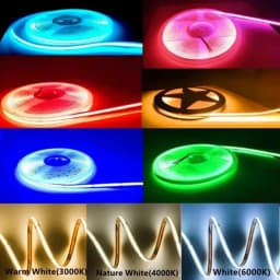 COB LED Strip Light High Density Linear Lighting 320Leds/m Flexible Tape Warm Natural White Red Blue Green DC12 24V LED Strip