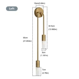 LED Golden Black Light Luxury Wall Lamp Living Room Nordic Modern Minimalist Creative Background Wall Corridor Bedroom Bedside