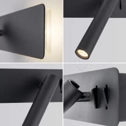 White Nordic LED Bedside Wall Lamp Adjustable Rotatable Angle With Switch Bedroom Reading Light Living Room Study Wall Sconce