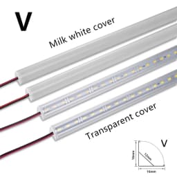 LED aluminum rigid light bar DC12V 50CM 20 inch U/V-shape 5730 36LEDs LED aluminum channel Home decoration lighting or connector