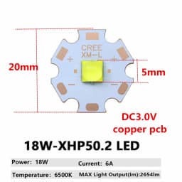DC3V/6V/24V XML2 T6 XHP70 XHP90 XHP110 LED COB Replace 18W 30W 36W 45W 54W 72W For Flashlight Car Light Diving Light Source