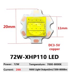 DC3V/6V/24V XML2 T6 XHP70 XHP90 XHP110 LED COB Replace 18W 30W 36W 45W 54W 72W For Flashlight Car Light Diving Light Source