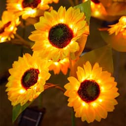LED Solar Sunflower Outdoor Lawn Light IP65 Waterproof Pathway Yard Wedding Holiday Garden Decoration Solar Flowers Lamp