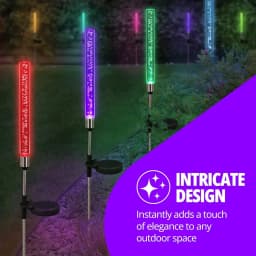 1/2pcs Solar Bubble Bar Garden Light Outdoor Color Changing Solar Landscape Path Light For Terrace Lawn And Courtyard Decor