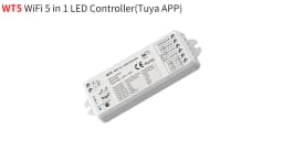 WT5 WiFi / WB5 Bluetooth 5 in1 Smart RF Controller Compatible Tuya Voice control for Single Color RGB,RGBW,RGB+CCT,CCT LED Strip