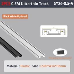 6MM Smart Tuya Zigbee Magnetic Track Light Dimmable 48V Ultra Thin Rail Surface Mount System Black White Slim Magnet Track Lamp