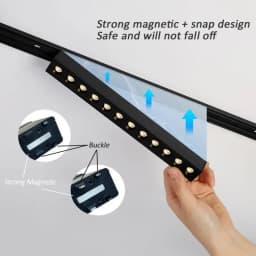 6MM Thin Smart Tuya Zigbee Dimmable Ceiling Surface Mount Magnetie Track Light System Black White Slim Lamp Safe DC48V for Home