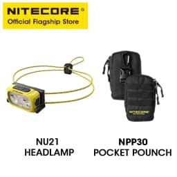 NITECORE NU21 Dual Beam Headlamp USB-C Rechargeable 360 Lumen Running Fishing Lightwieght Outdoor Headlight, Built in Battery