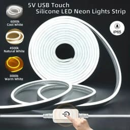 Touch Sensor LED Strip Lights Neon Sign 5V USB Dimmable Waterproof Neon Lamp Flexible Tape Silicone Bedroom Backlight DIY Decor