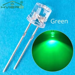 10/100X Min F5 5mm Flat Top White Pink Yellow Blue Wide Angle Light Diode Water Clear LED Bead Ultra Bright Bulb Emitting Lamp