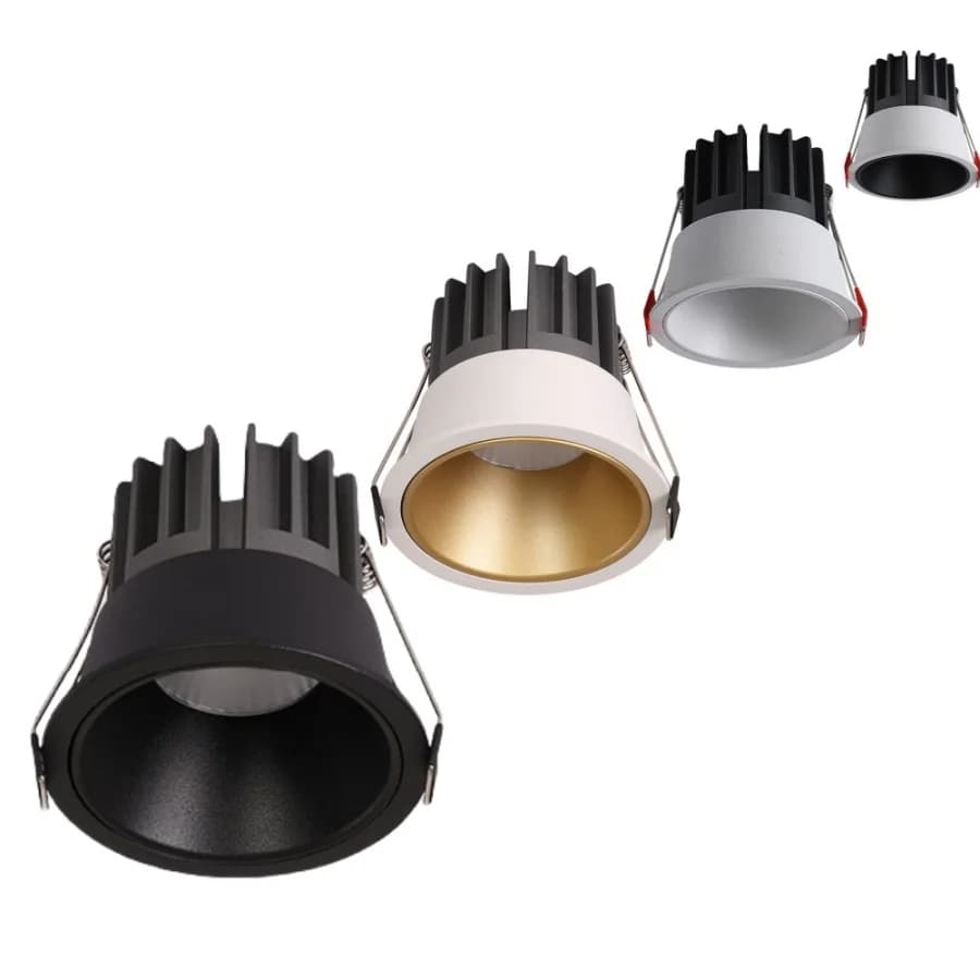 Recessed Ceiling Lamp Narrow Frame Anti-Glare Cob Spotlights Dimmable 5W7W10W15W18W20W Led Downlight AC85-265V Interior Lighting
