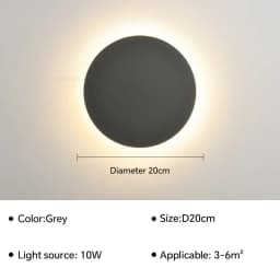 LED Round Wall Lamps Lighting Touch Switch Porch Sensor Interior Modern Minimalist Style Bedroom Stair Background Wall Sconces