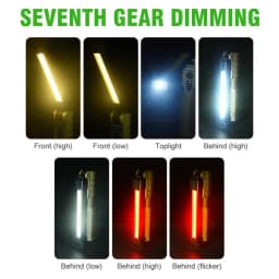 USB Rechargeable Portable COB LED Flashlight Work Light Magnetic Lanterna Hanging Lamp with Built-in Battery Camping Torch