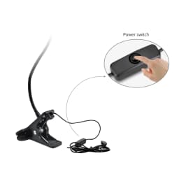 360 Degrees Flexible Desk Lamp with Holder Clip USB Power Lamp Reading Book Light Clip-On Cable With On Off Switch Night Light
