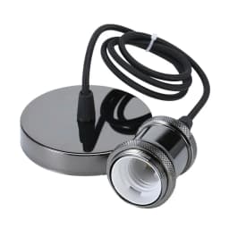 E27 Suspension Wire Lamp Holder Set Vintage Copper Metal Lamp Holder Electroplated Aluminum Shell Lamp Holder