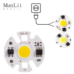 MunLii No Need Driver 220V LED COB Chip 3W 5W 7W 10W 12W LED Chip Lamp Smart IC LED Bulb for Flood Light Cold White Warm White