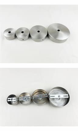 Stainless Steel Ceiling Plate High Quality Pendant Lamp Disc Fixed Base Silver Round Straight-side Panel Lamp Accessories Canopy