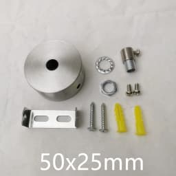Stainless Steel Ceiling Plate High Quality Pendant Lamp Disc Fixed Base Silver Round Straight-side Panel Lamp Accessories Canopy