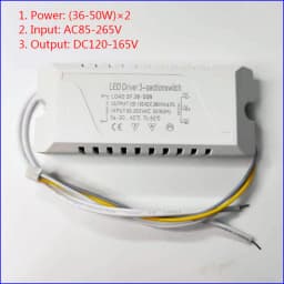 AC Input 85-265V Isolation driver With 3Colors LED transformer (8-12W)×2 (36-50W)X2 for dimmable color-changeable chandelier