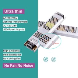 Ultra Thin LED Power Supply DC 12V 24V Lighting Transformers 60W 100W 150W 200W 300W 400W AC180-260V Driver For LED Strip Lights