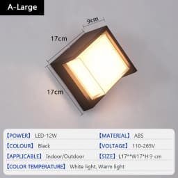 Modern LED Wall Lamp Outdoor IP65 Waterproof Wall Lights Porch and Courtyard Lights Indoor Home Balconies Garden Decor Lights