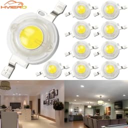 10Pcs DC 3V 3W High Power Light-Emitting Diode LEDs Chip SMD Lights Bead Emitter White Red Green Blue Yellow Bulb Diodes Lamps