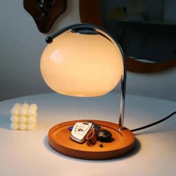 Table Lamp Aromatherapy Candlestick Lamp Bedroom Bedside Atmosphere Retro Glass Desk Lamp Study Office Home Candle Warmers Lamp