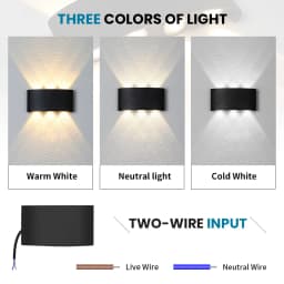 6W LED Wall Light Outdoor Waterproof Garden Fence Indoor Fashion Wall Lamp For Bedroom Bedside Living Room Stairs
