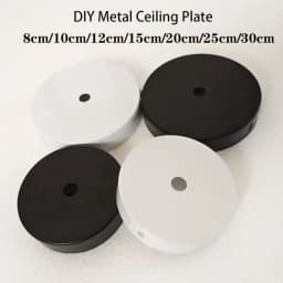 Ceiling Plate Round 8/10/12/15/25/30cm Black/White Lighting Accessories For Pendant Lamp Ceiling Lamp DIY +Lock Wire Lamp Base