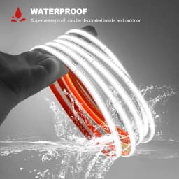 AC 230V COB Strip 240LEDs/M IP65 Waterproof Tape Adhesive With 2Pin Wire Cable 220V Cold Natural Warm White 10CM Can Be Cut
