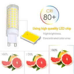 10Pcs G9 LED Corn Wick Bulbs 9W 15W 20W 25W 136 LEDs Ceramic Material No Flicker 110-220V Insertion Height Lighting Bulb