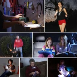 LED Neck Reading Light Book Light for Reading in Bed Bendable Arms Knitting Repairing Camping Running Portable Flashlight