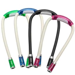 LED Neck Reading Light Book Light for Reading in Bed Bendable Arms Knitting Repairing Camping Running Portable Flashlight