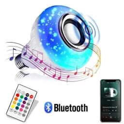 3PCS AC 85-265V E27 LED12W Light Bulb RGB Multi-colour Change Bluetooth Speaker Music Playback Function Bedroom Party Decoration