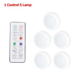 Remote Control Cabinet Lights Battery Powered Night Light Dimmable Warm/White Light Kitchen Lights Closet Aisle Stairs Lighting