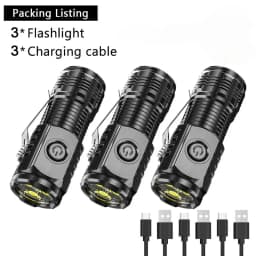 High Quality LED Flashlight 18350 Super Bright Torch Rechargeable USB Light Waterproof for Hiking Camping Lantern