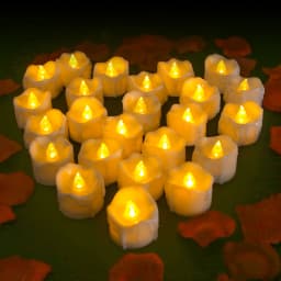 LED Candles 24/12 Pack Flameless Flickering Tea Light Warm White Candle for Party Wedding Birthday Christmas Gifts Home Decor